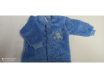 Kojenecký kabátek fleece-peří - vel. 56 středně modrý - bez výšivky
